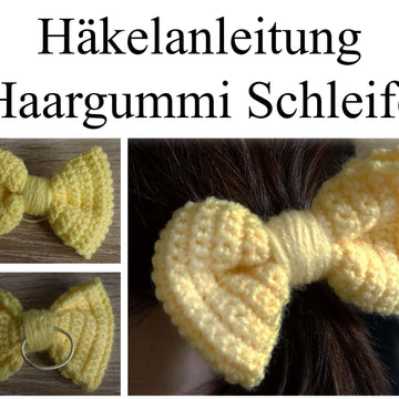 Häkelanleitung Haargummi Schleife