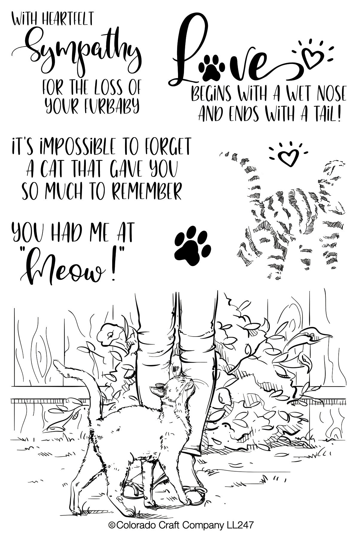 Colorado Craft Company Clear Stamps 4"X6" - Had Me At Meow-Lovely Legs
