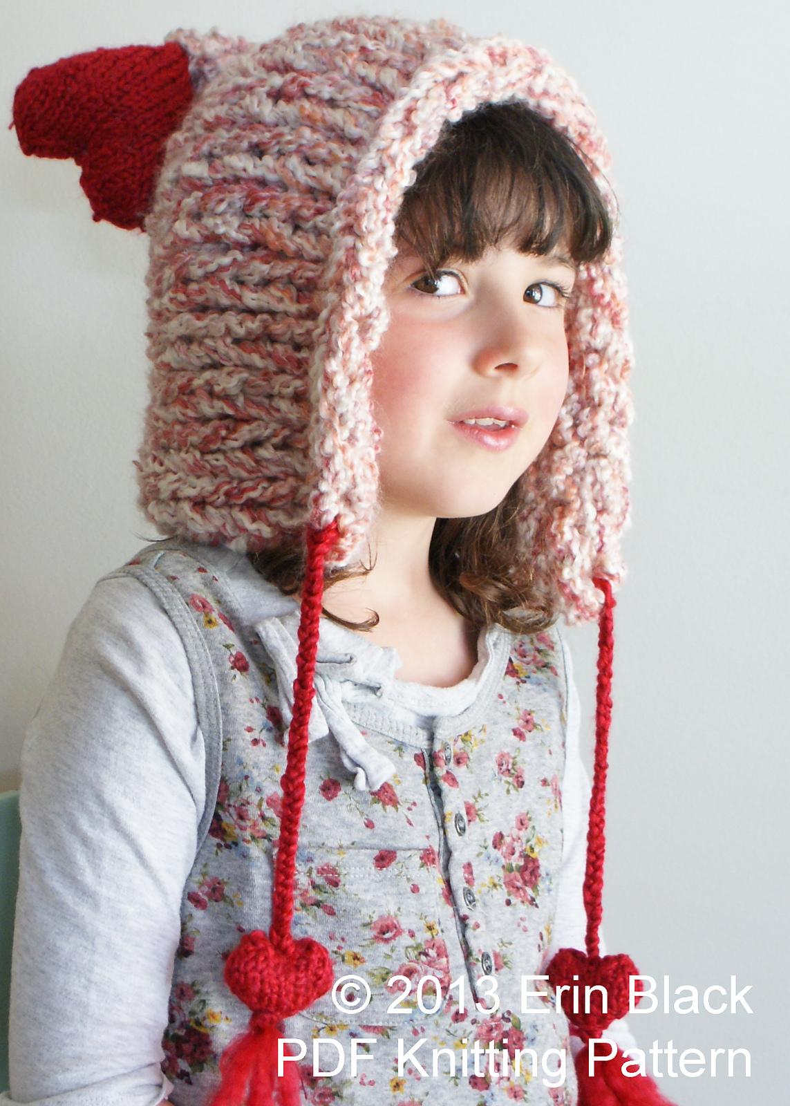 Chunky Heart Pixie Hat
