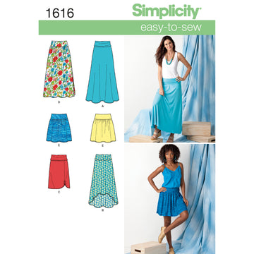 Simplicity Women's Knit or Woven Skirts 1616 - Sewing Pattern