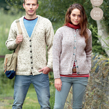 Round Neck and V Neck Cardigans in Sirdar Click Chunky - 7207 - Downloadable PDF