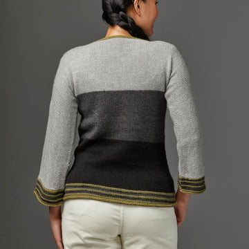 KE009 Middlebury -  Jumper Knitting Pattern for Women in Valley Yarns Hampden by Valley Yarns