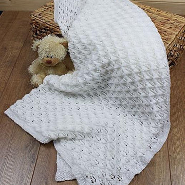 293- Baby Square Shawl Blanket Afghan Knitting Pattern 293