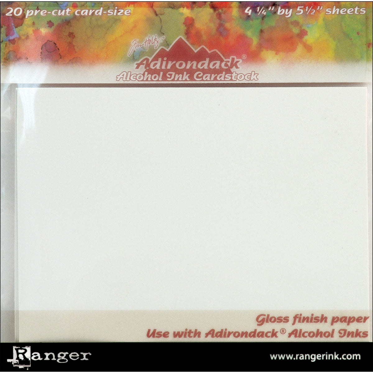 Ranger Adirondack Alcohol Ink Cardstock By Tim Holtz 20/Pkg - 4.25"X5.5"