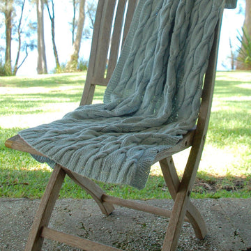 Double Cable Baby Blanket