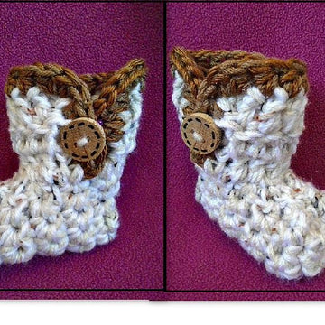 913 - Buttoned Boots Slippers
