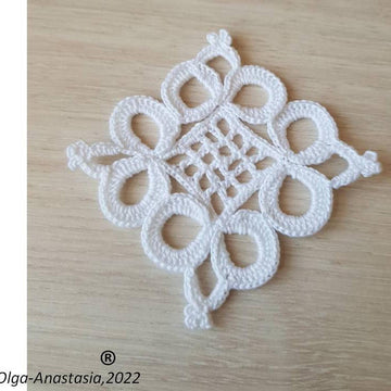 Openwork square 3 crochet
