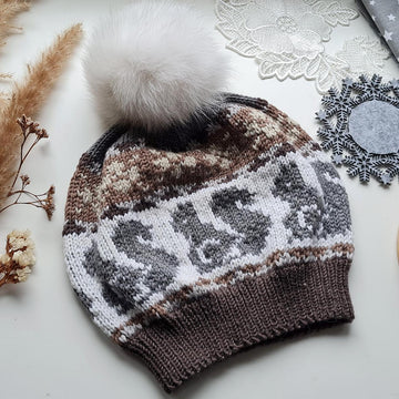 Cozy Squirrel Knit Hat
