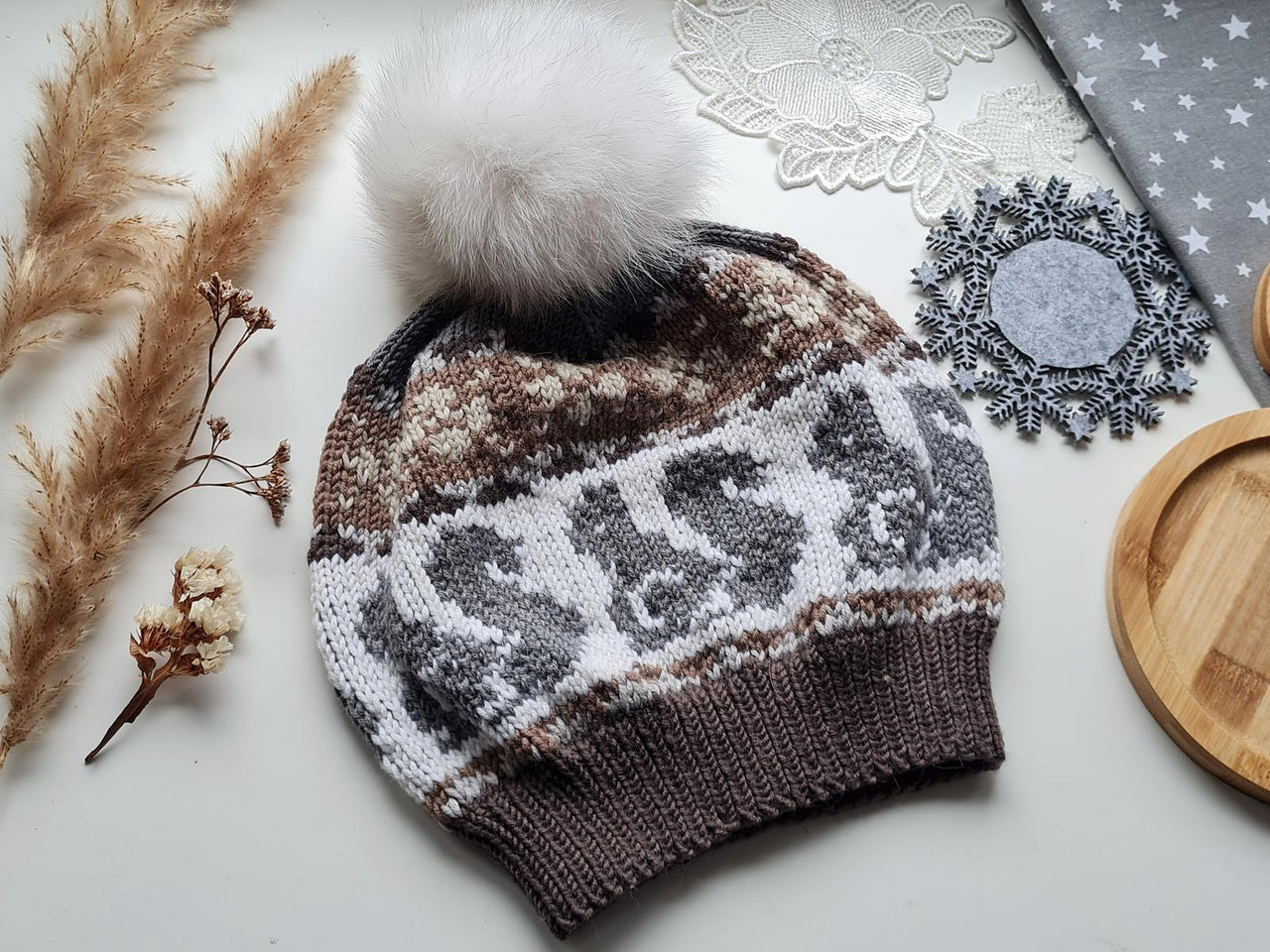 Cozy Squirrel Knit Hat