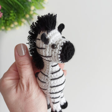 Zebra crochet pattern, mini amigurumi animals