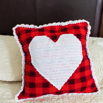 Plaid Heart Pillow