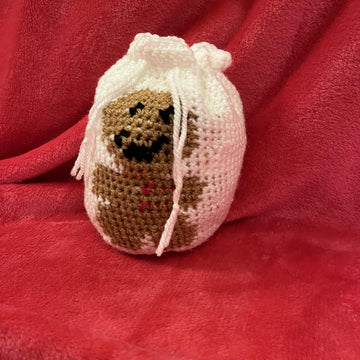 Gingerbread man Christmas gift bag