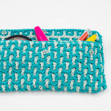 Interlocking Crochet Makeup Bag
