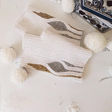 Fingerless gloves Ice Leaves