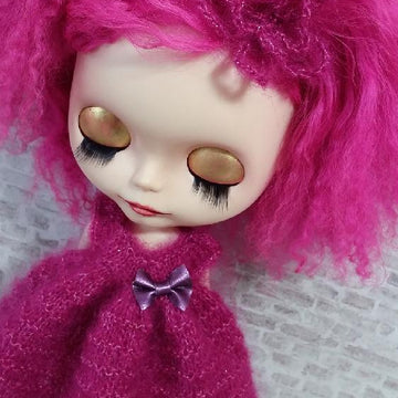 Candy Floss dress and flower headband in three Blythe sizes