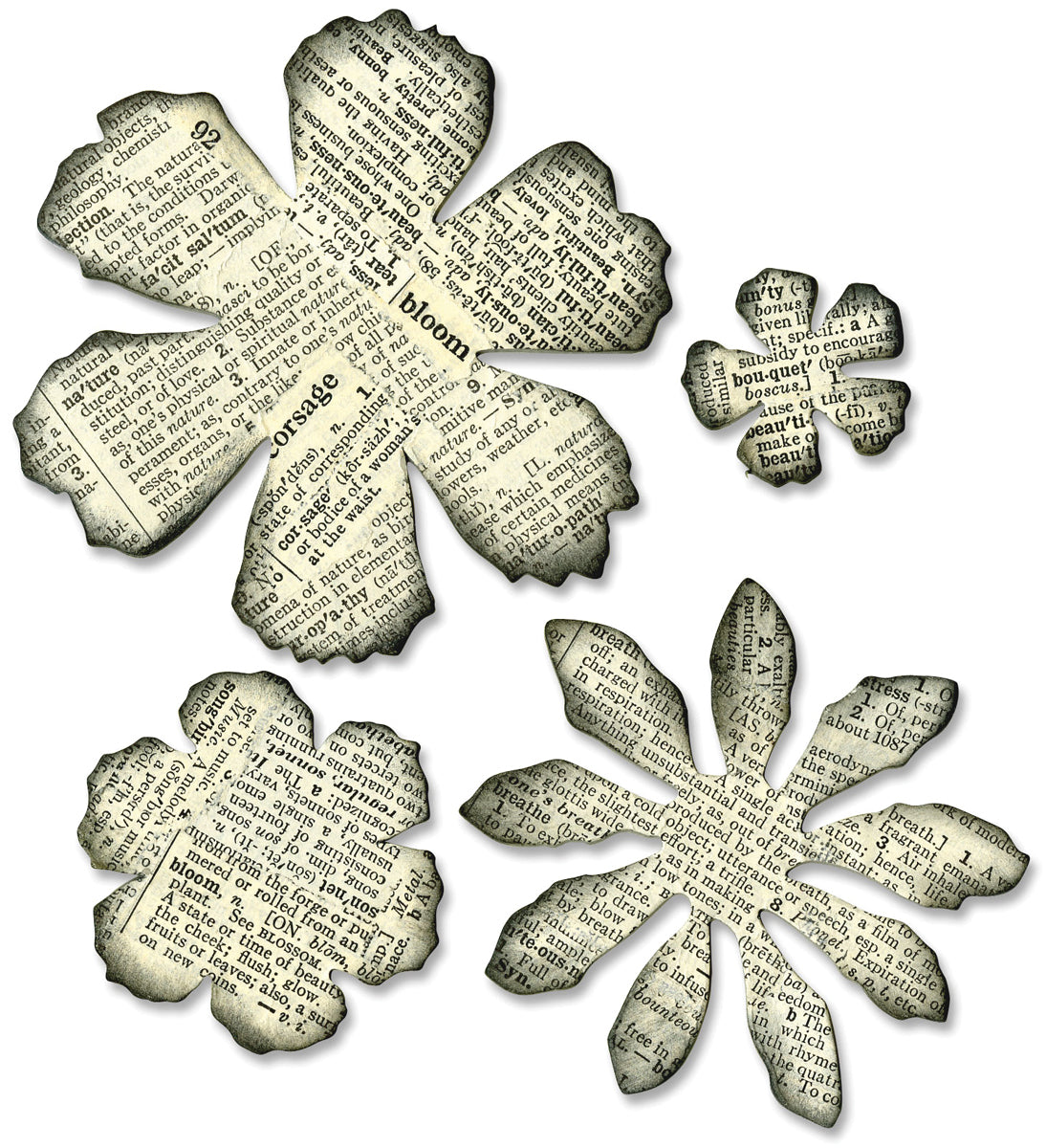 Sizzix Bigz Die By Tim Holtz 5.5"X6" - Tattered Florals