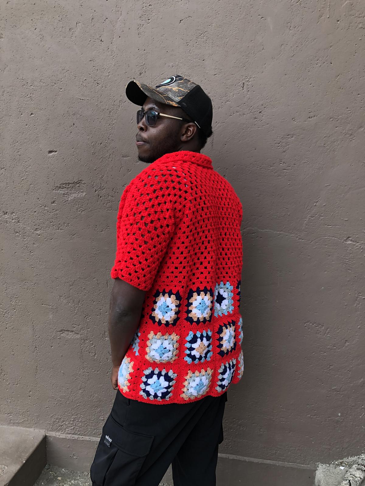 Summer Bunny Granny Square Shirt