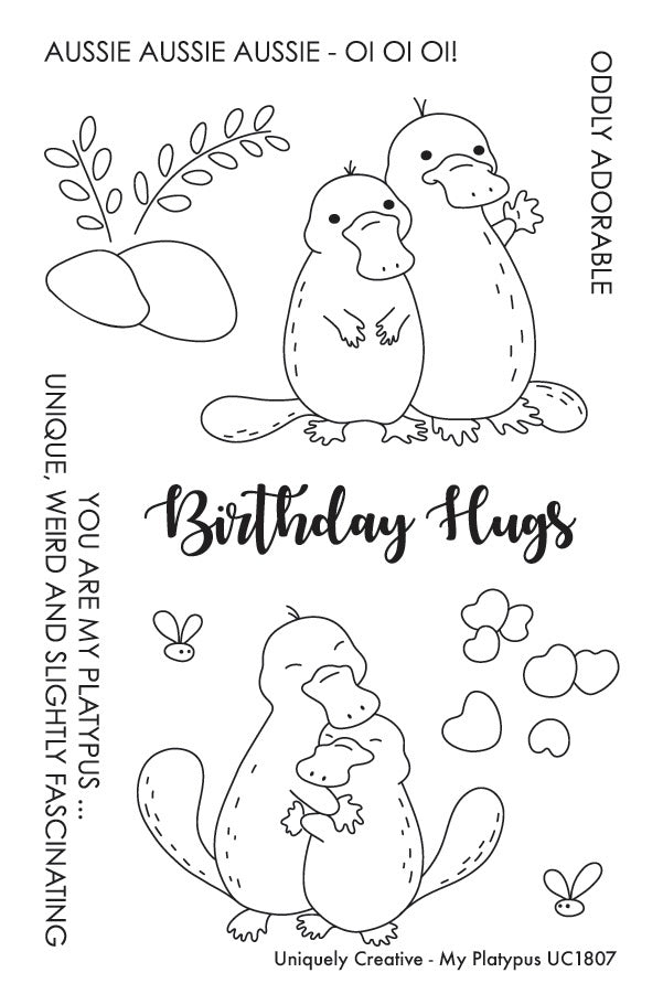 Uniquely Creative Clear Stamps - My Platypus