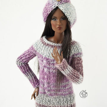 Sweater and turban for doll