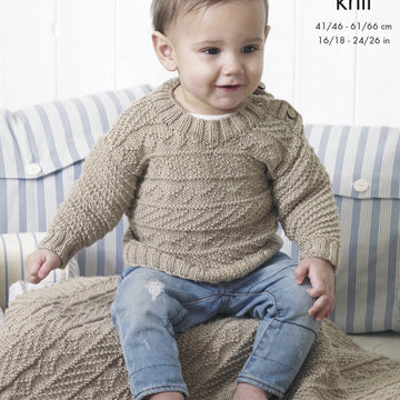 Sweaters & Blanket in King Cole Cherished DK - 4649 - Downloadable PDF