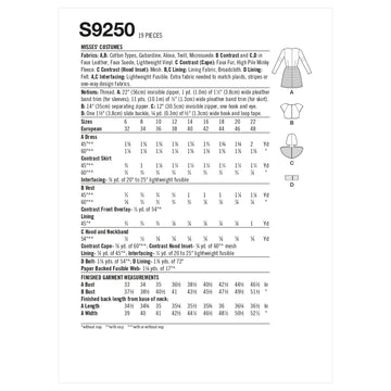 Simplicity Misses' Costume S9250 - Sewing Pattern