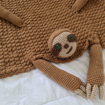 3in1 Jungle Sloth Baby Blanket