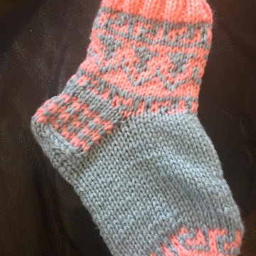 Toddler Lovely Blue in Pink Sock