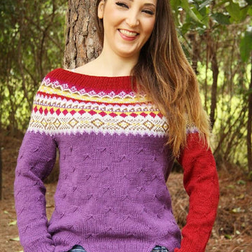 Sassy jumper fair isle yoke