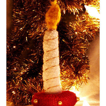 Christmas Candle with Flame