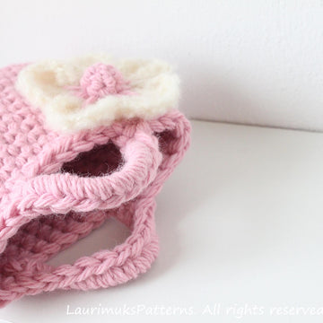 Girls flower purse in light pink