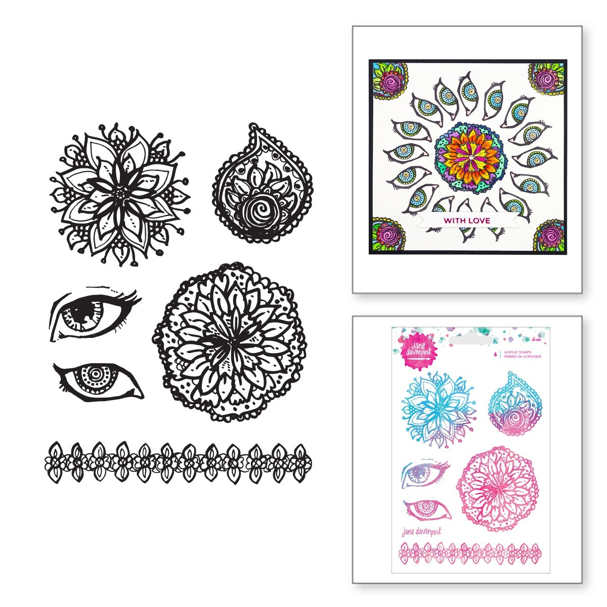 Spellbinders Jane Davenport Clear Stamps - Mandala