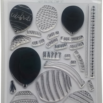 Concord & 9th Clear Stamps 6"X8" - Happy Balloons