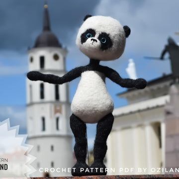 Crochet Pattern Basi the Panda Amigurumi toy