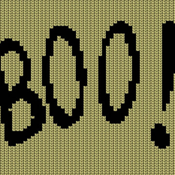 Boo! Knitting Chart