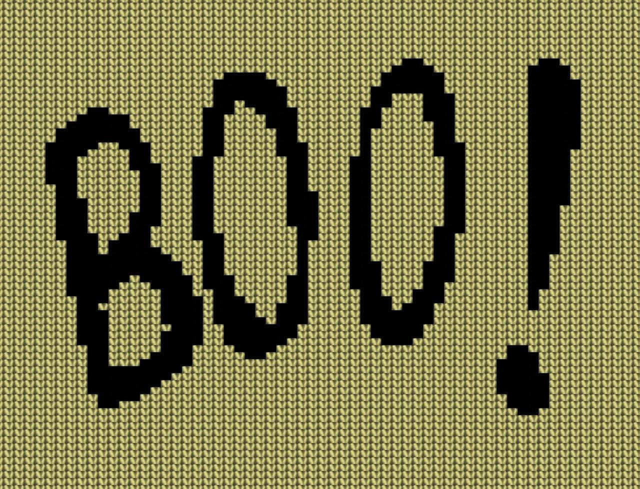 Boo! Knitting Chart