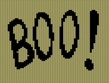 Boo! Knitting Chart