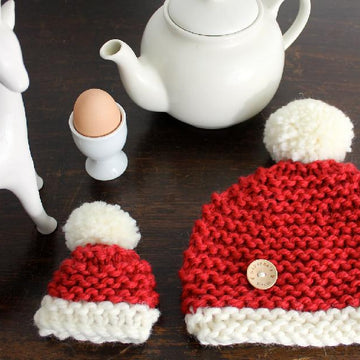 Santa Hat Tea Cosy & Egg Cosy