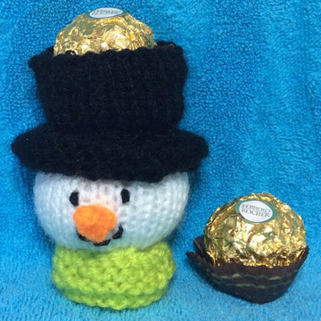 Christmas Snowman Head Fererro Choc Cover