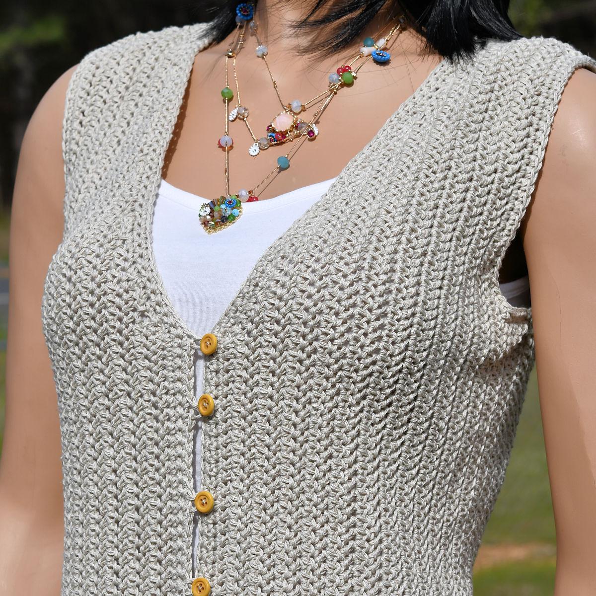 Belle Button Front Vest