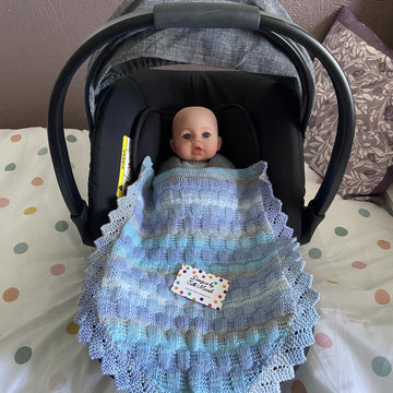 Kaden Baby Car seat Moses Basket Blanket Knitting Pattern