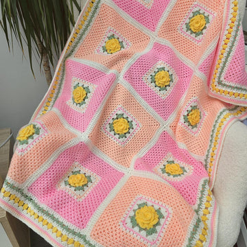 Buttercup Rose Garden Blanket