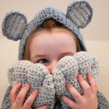 Bear Hugs Hood & Scarf - Crochet Pattern