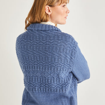 High Neck Cardigan in Sirdar Cashmere Merino Silk DK - CSCMS10210 - Downloadable PDF