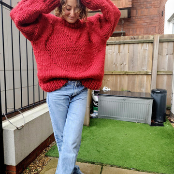 Giant love heart sweater