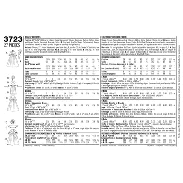 Simplicity Women's Costumes 3723 - Sewing Pattern