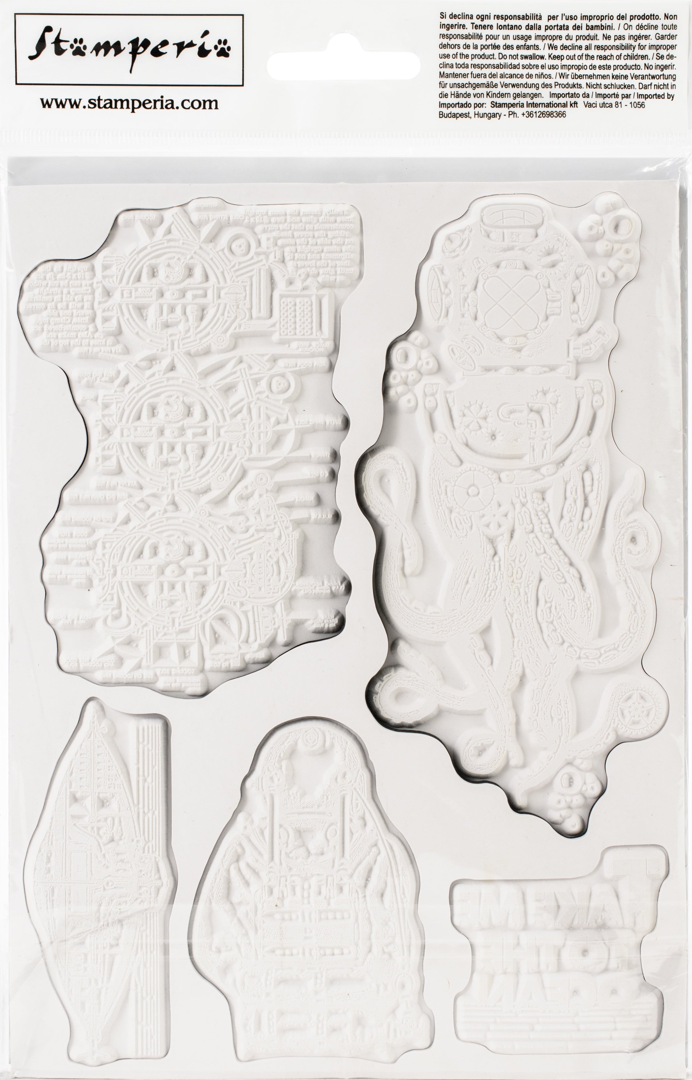 Stamperia Intl Stamperia Cling Stamp 5.90"X7.87" - Octopus
