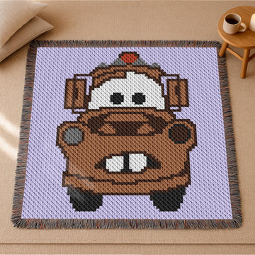 Tow Mater Blanket C2C Crochet Pattern 70x70 Squares