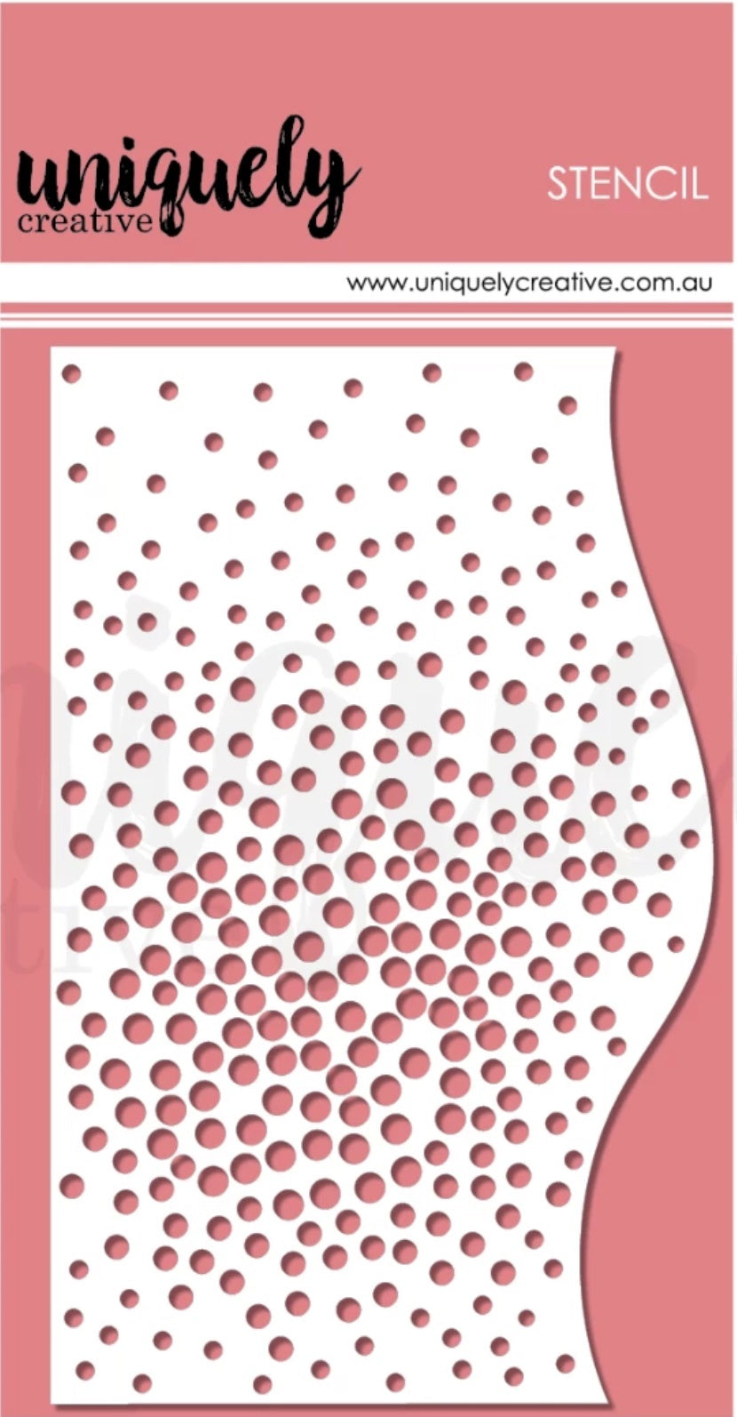 Uniquely Creative 4"X6" Stencil - Flowing Dots