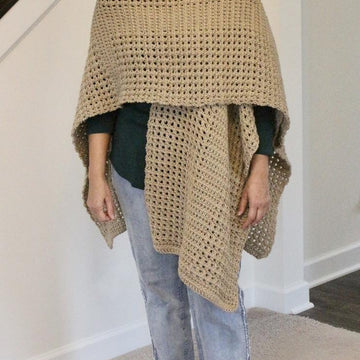 Simple&Easy Crochet Ruana Pattern