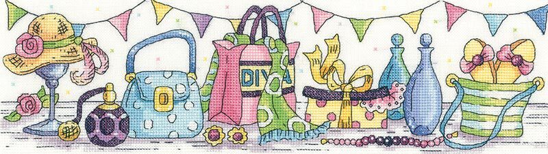 Heritage Retail Therapy Cross Stitch Kit - 37.5cm x 10cm